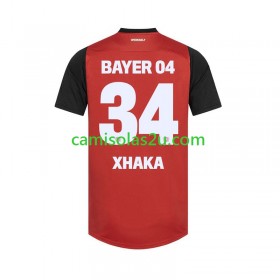 Camisolas de futebol Bayer 04 Leverkusen XHAKA 34 Equipamento Principal 2024/25 Manga Curta